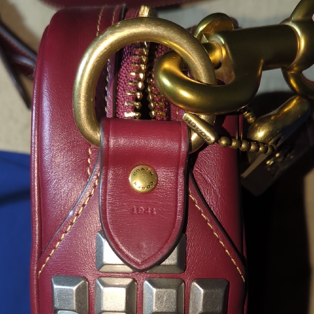 Coach Max 1941 Edition crossbody  Signature Jacquard With Pyramid Rivets $275 - Picture 12 of 13